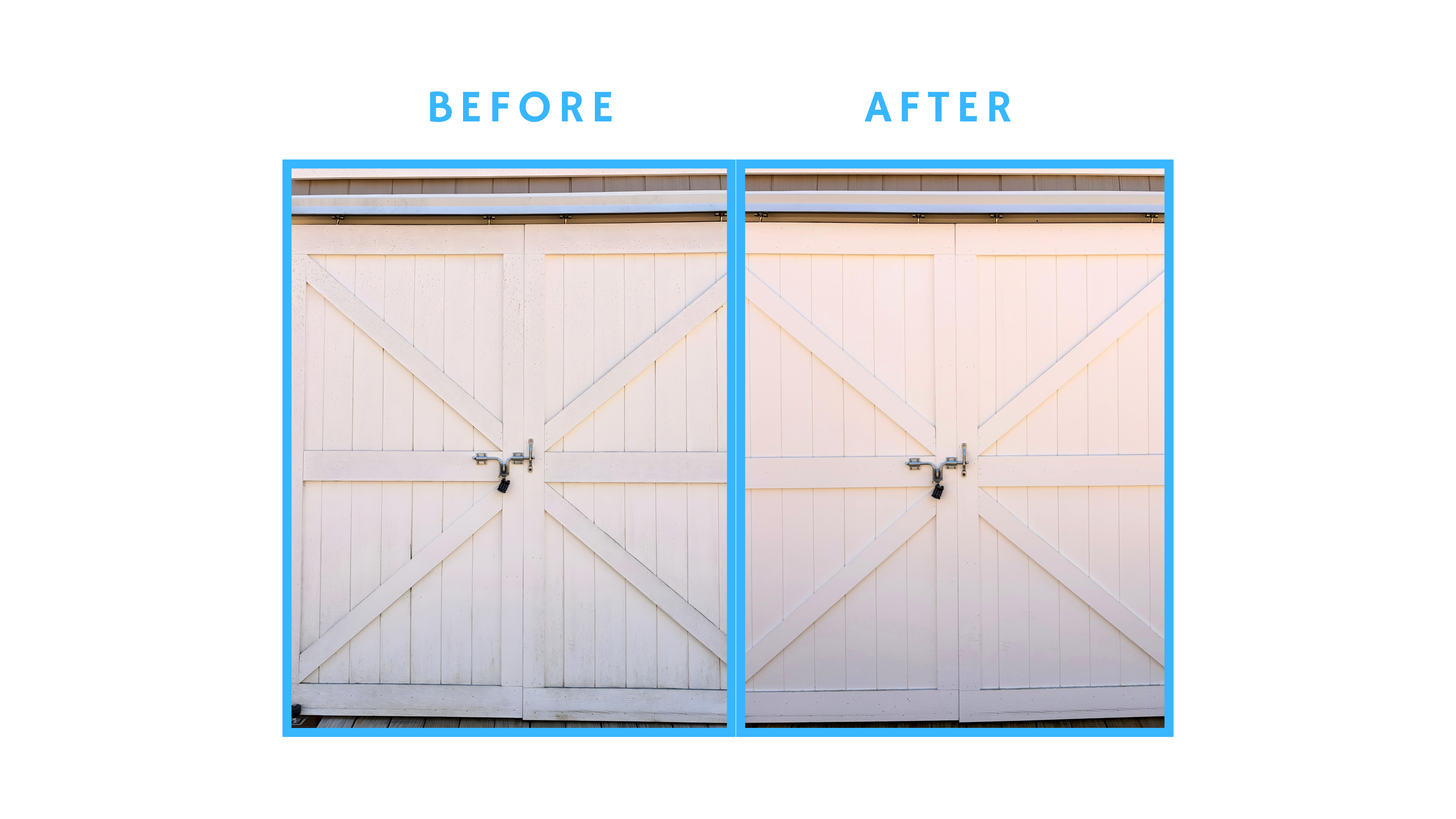 Before and after - house wash