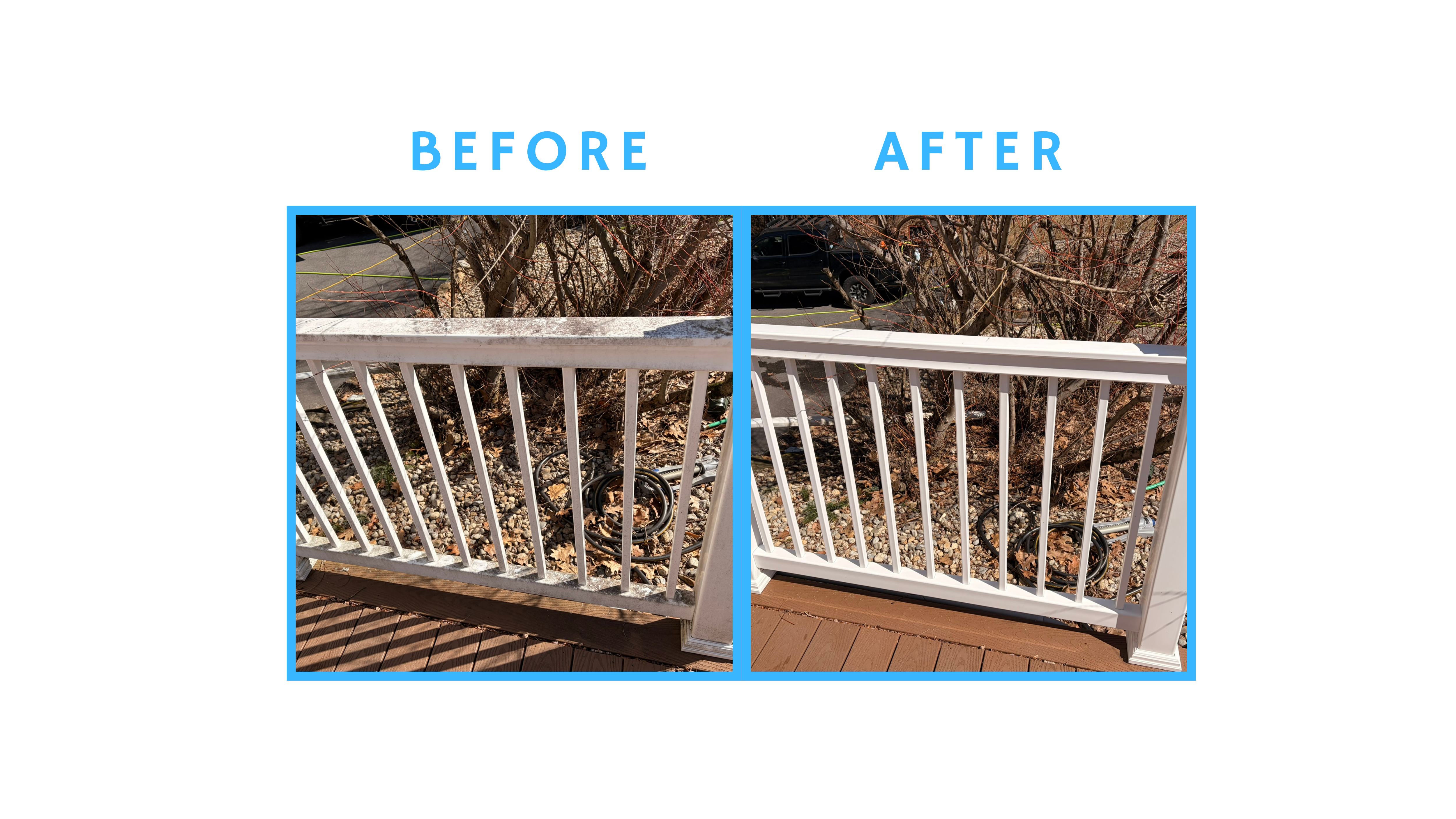 Before and after - roof cleaning